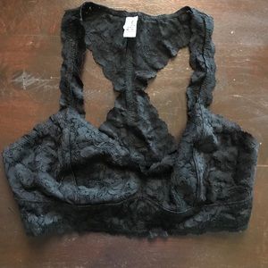 Black lace bralette